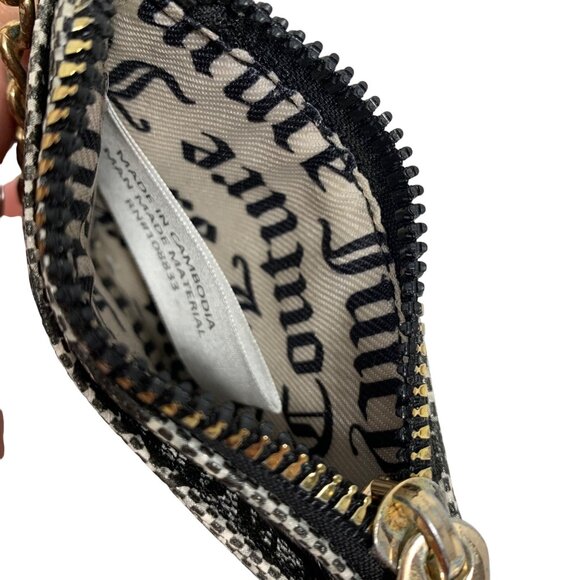 JUICY COUTURE Love Actually Card Case Zip Wallet Keychain w/ Heart - Picture 9 of 9